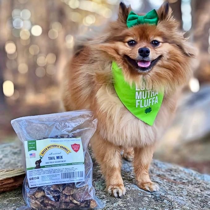 Tail Mix – Dog Treats Made in USA Only – All Natural Beef Bites – 1 Ingredient Grain Free Assortment – Beef Lung, Trachea and Spleen – Dog Treats for Training, 8 Ounces