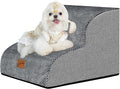 GoGoBunny Ramp Dog Stairs for Couch Sofa and Chair 11.8" H, 2-Step Pet Steps for Small Dogs and Cats, Non-Slip Waterproof Fabric Cover, Stable and Balanced Indoor Step, Pets Friendly, Grey