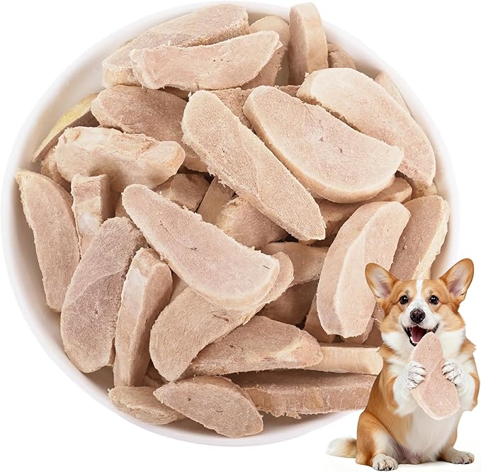 Freeze Dried Dog Treats, Single Ingredient Duck Breast Slices, Healthy Dog Treats for Medium & Large Dogs, Human Grade, Low Calorie, Grain Free Training Snacks for Dogs - 6.7oz