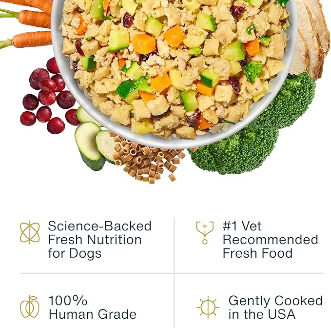 JustFoodForDogs Frozen Fresh Dog Food Toppers and Meals, Human Grade, Balanced Fresh Pet Meal or Topper, No Preservatives, Limited Ingredient Recipe, Turkey & Whole Wheat Macaroni 18 oz - 14 Pack