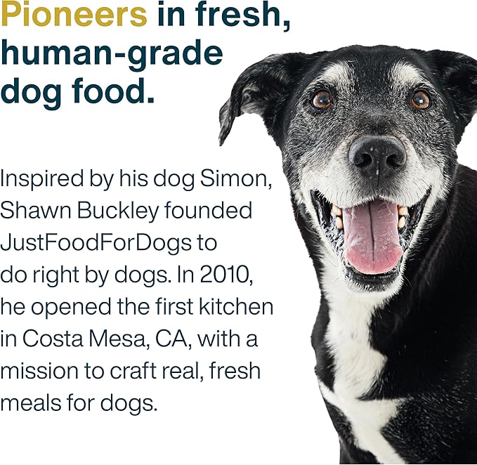 JustFoodForDogs Frozen Fresh Dog Food Sampler Human Grade Variety Box, Complete Meal or Topper, 18 oz (Pack of 7)