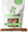 Nature Gnaws Braided Bully Sticks for Dogs 11-12" (5 Count) - Long Lasting for Aggressive Chewers and Large Dogs - Natural Beef Dog Chew Bones