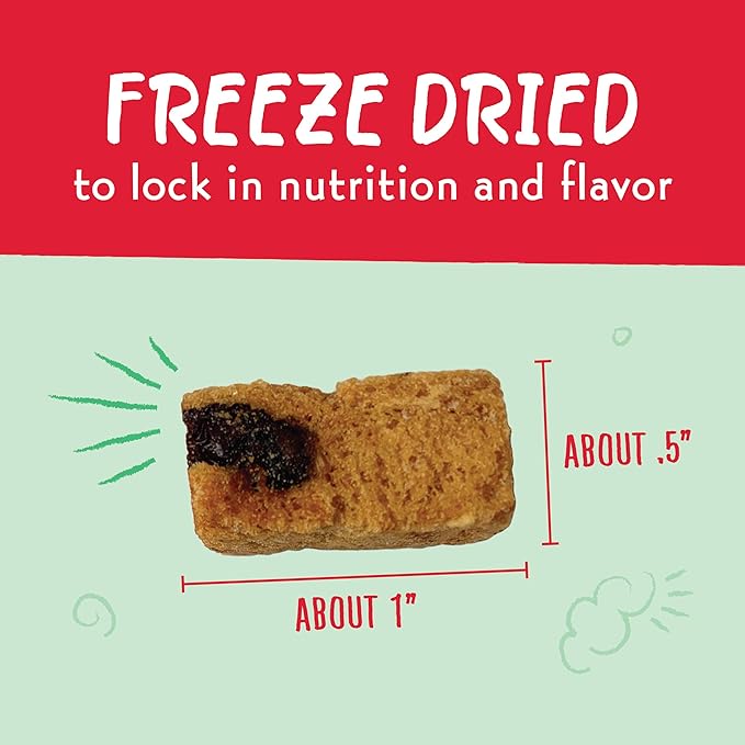 Charlee Bear Grain Free Meaty Bites Freeze Dried Dog Treats, Chicken and Cranberries, 2.25 Ounce Resealable Bag, Training Treats or Meal Topper Dogs, High Protein Dog Snacks, Made in USA