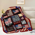 Veteran Blanket American Flag Throw Blanket Veterans Day Gifts for Men Women Adults Super Soft Cozy Plush Fluffy Fuzzy Fleece Blanket Home Decor 50''X60''