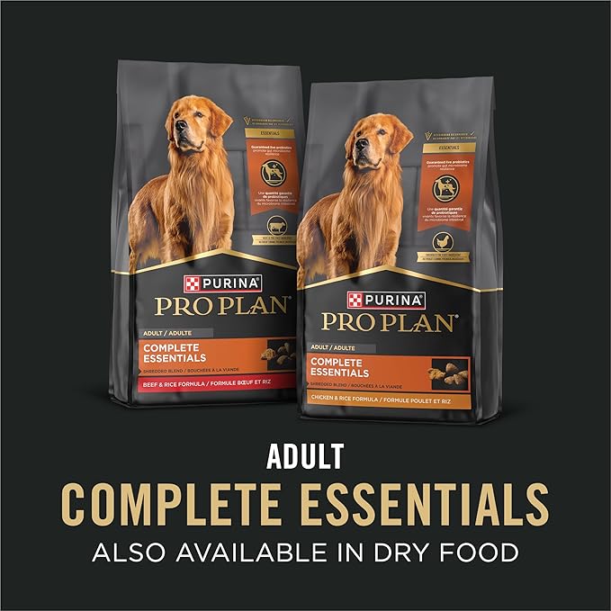 Purina Pro Plan Wet Dog Food Grain Free Complete Essentials Variety Pack,Chicken and Carrots and Turkey-and Sweet Potato Entrees - 13 oz. Cans,(Pack of 24)
