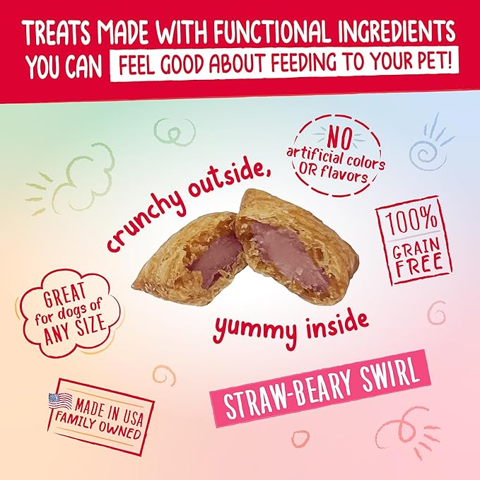Charlee Bear Nuggets to Support Immune Health, StrawBeary Swirl with Antioxidants, Crunchy Outside and Creamy Inside, Real Strawberries, Yogurt, Cream Cheese, 6oz Bags (2), Made USA