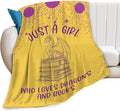 SweetFox Just A Girl Who Loves Dragons and Books Blanket Dragon Decor Throw Blanket Gifts for Girls Boys Lovers Super Warm Soft Plush Fleece Flannel Bedding Blankets for Kids Adults Men Women 50"X40"
