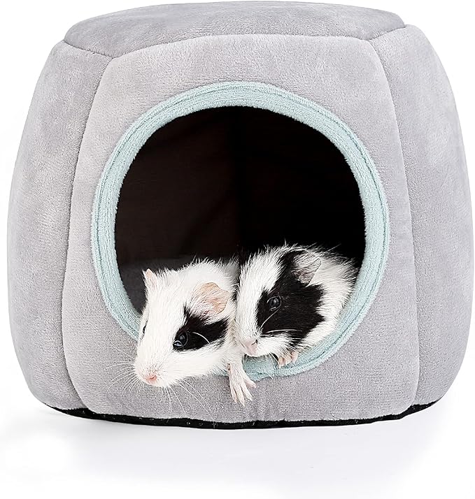 Guinea Pig Hideout - Guinea Pig Bed, Bunny Hideout, Rabbit Bed, Ideal Bed for Small Pets, Gray