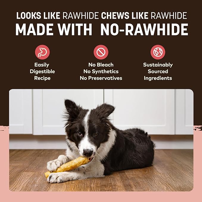 Earth Animal No-Hide Rolls Strawberries & Cream Vegetarian Recipe Medium Natural Rawhide Alternative Dog Chews, 3 Pack Value Pack