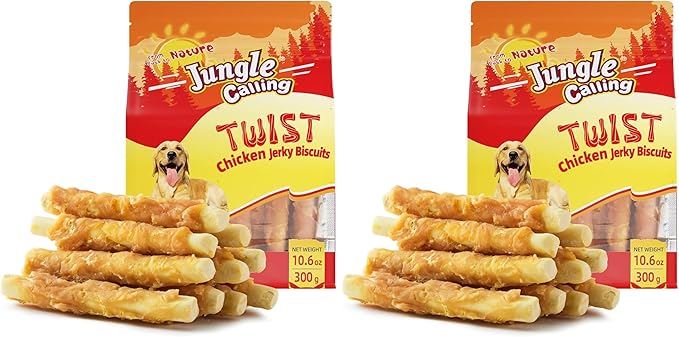 Jungle Calling Chicken Biscuits Dog Treats, Rawhide Free Soft Chewy Treats for Training Rewards,10.6oz (Pack of 2)