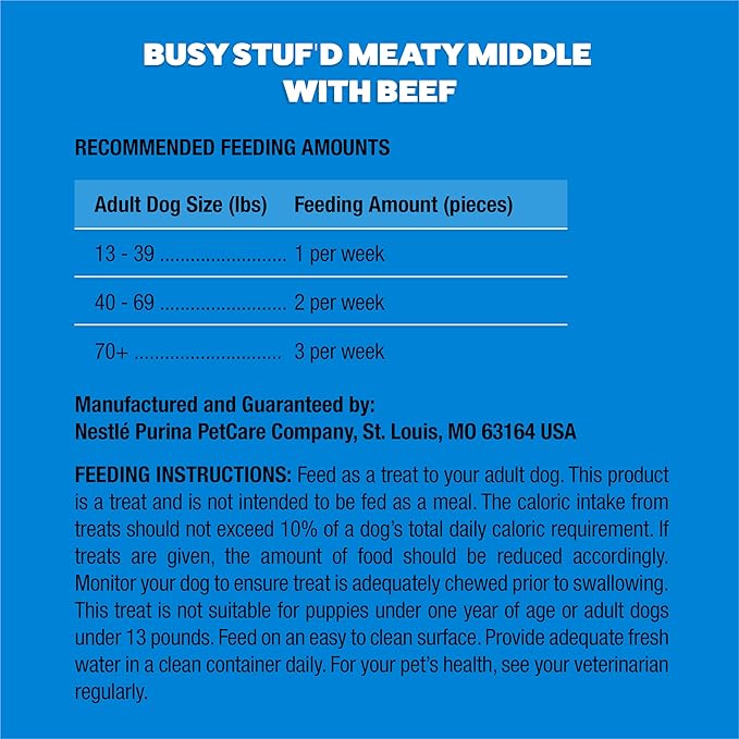 Purina Busy Stuf’d Medium Long Lasting Dog Chews - 21 ct. Pouch