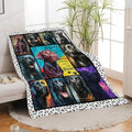 Chocolate Labrador Throw Blanket Black Labrador Puppy Stuff Gifts for Dog Lover Kids Girls Boys Adults Women Men Soft Cozy Warm Plush Fluffy Fuzzy Fleece Blanket 60''X80''