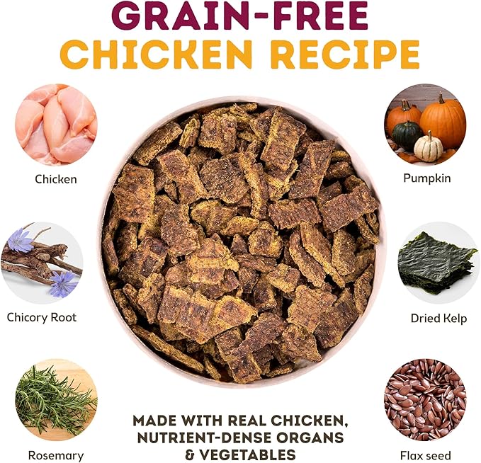 Only Natural Pet MaxMeat Holistic Air Dried Dry Dog Food - All Natural, High Protein, Grain Free and Limited Ingredient - Made with Real Meat - Chicken with Pumpkin & Parsley 2 lb (Pack of 2)
