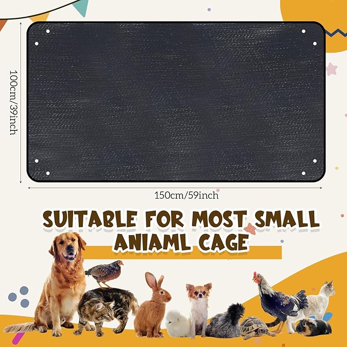 Abbylike 2Pcs Waterproof Pet Playpen Mat 59"x39" Guinea Pig Cage Liner Tarp Bottom Reusable Base for Rabbits, Bunny, Ferrets and Other Small Animals