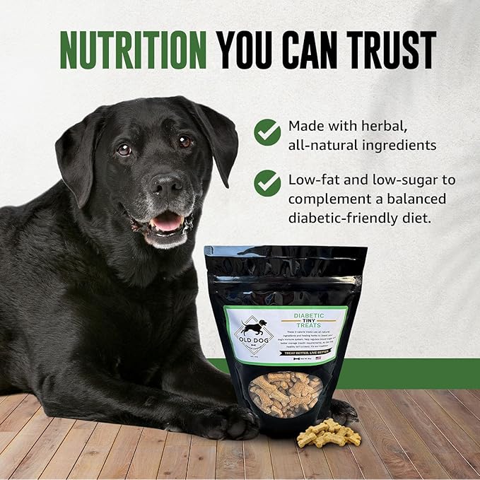 Tiny Diabetic Dog Treats | All Natural, 2 Calorie, Vet Approved Pet Snacks | Top Treat for Dogs | Healthy Chews for Large, Medium & Small Breeds | 8 oz