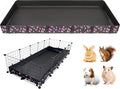 DZWLKJ Guinea Pig Cage Liner,Washable Tarp Bottom Base,Cherry Graphic,28"x70", Reusable for Rabbit, Chinchilla, Hedgehog, Ferret & Other Small Animals.