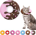 Seyezo Cat Cone Collar Soft, Adjustable Cat Recovery Collar Kitten Cones to Stop Licking, Cute Donut E Collar After Surgery, Elizabethan Kittens Protective Cones After Spay (Chocolate, Medium)