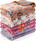 Reginary 4 Pcs Waterproof Guinea Pig Blankets Washable Small Animal Fleece Bedding Guinea Pig Cage Liners Reusable Training Pads Pet Pee Pad Sleep Mat for Hamster(Paw Print,18 x 13 Inch)
