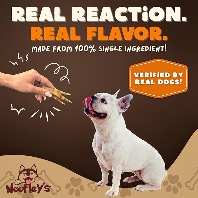 Woofley's Chicken Feet (100 Count)- Chicken Feet Dog Treats - Natural Dog Chews and Treats