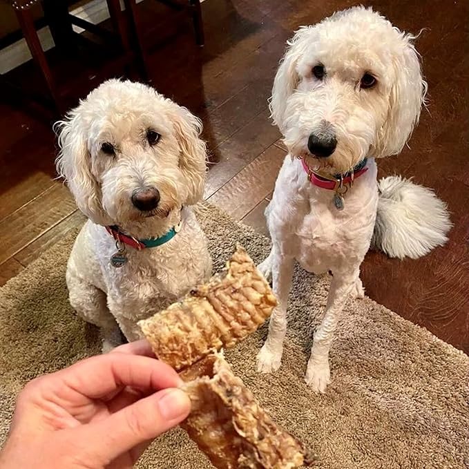 Dog Chews – Beef Trachea Dog Treat Chew Made in USA. Grass Fed Farm-Raised American Beef. Glucosamine Rich for Healthy Joints. All Natural Dental Chew (3" 4 PCS)