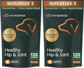 VetriScience Healthy Hip & Joint Chews, GlycoFlex Glucosamine and Green-Lipped Mussel Joint Support Supplement for Dogs, Promote Mobility and Protect Joints, Chicken, 120 Count (Pack of 2)