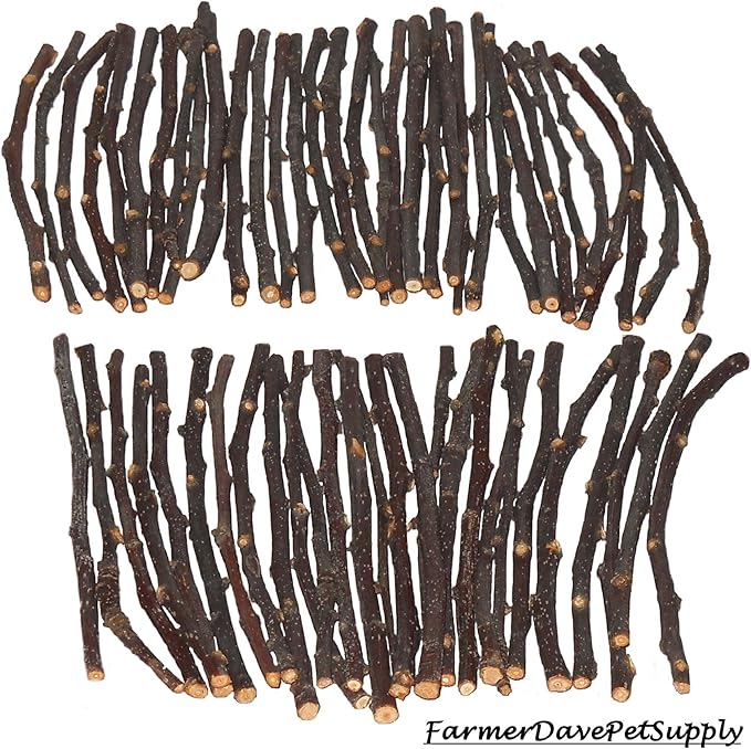 60 PEAR Skinny CHEW Twigs for Small Animals