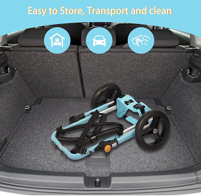 TailWaggers Dog Wheelchair for Back Legs | Adjustable Mobility Aid | All-Terrain Wheels