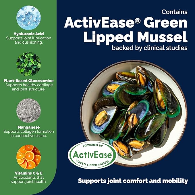 YuMOVE Dog Hip & Joint Supplement, Regular or Advanced Strength - ActivEase Green Lipped Mussel, Glucosamine, Hyaluronic Acid & Omega 3 - Chewable Tablets (120ct Chewable Tablets, Advanced Strength)