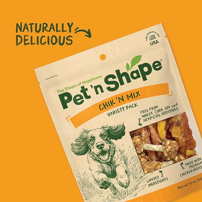 Pet ‘n Shape - Chik ‘n Mix Variety Pack – Natural Chicken Puppy Treat Mix, Dog Rewards and Snacks – 16 Ounces