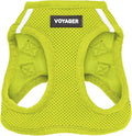 Best Pet Supplies Voyager Step-in Air Harness - All Weather Mesh, Reflective, No Pull Harness for Dogs, Cats - Secure with Hook & Loop Fastener, Buckle, Double D-Rings - Lime Green, L