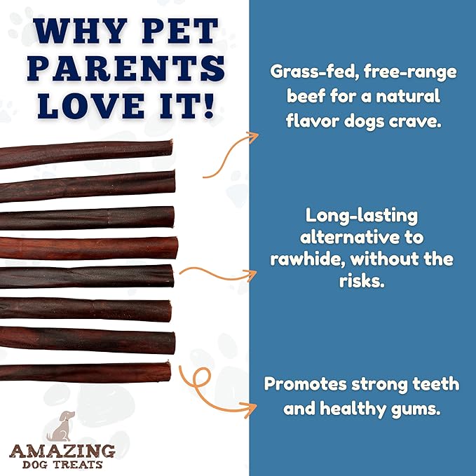 Amazing Dog Treats - 6 Inch Bulk Collagen Sticks for Dogs - (100 Count) - Collagen Sticks for Dogs - No Hide Dog Bones