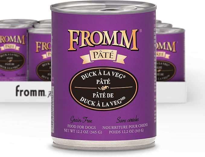 Fromm Duck A La Veg Pate Dog Food - Premium Wet Dog Food - Duck Recipe - Case of 12 Cans