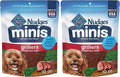 Blue Buffalo Nudges Minis Grillers Made with Real Steak, Natural Dog Treats Mineral-Enhanced for Flavor, 10 oz. Bag (Pack of 2)