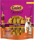 Cadet Gourmet Shish Kabob Dog Chews for Small Dogs, Rawhide Treats with Chicken, Duck and Sweet Potato, Healthy & Natural Pork Hide, 5-Inch Sticks, 24 oz.