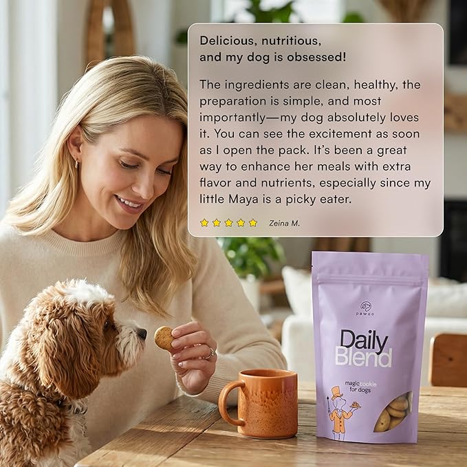 Pawco Dog Treats, Heart – Supports Heart Function & Vitality – Crunchy Dog Cookies with Peanut Butter, Apple & Taurine for Dogs – Functional & Healthy Rewards for Dogs – Magic Cookie – 8.8oz
