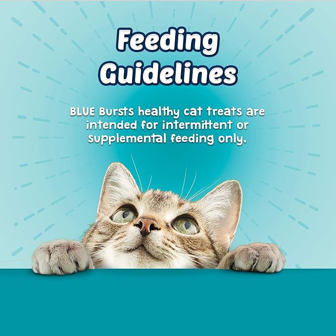 Blue Buffalo Bursts Crunchy Cat Treats, Seafood 5-oz Bag (Pack of 4)