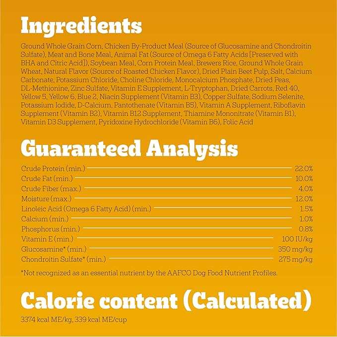 Pedigree Large Breed Dry Dog Food for Large Dogs, Roasted Chicken, Rice and Vegetable Flavor, 36 lb. Bag