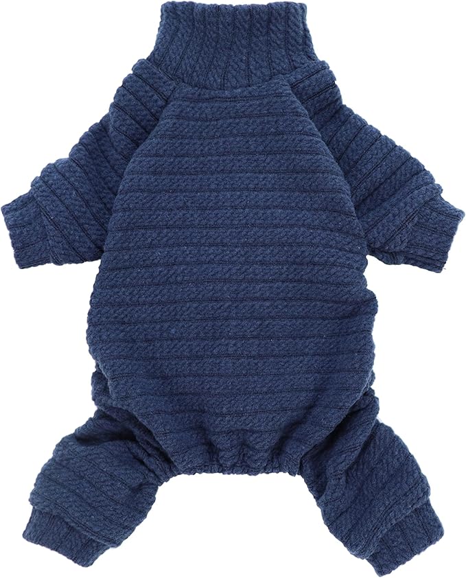 Fitwarm Turtleneck Knitted Dog Sweater Puppy Pajamas Thermal Doggie Winter Clothes Knitwear Pet Coats Cat Apparel Blue X-Small