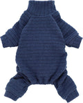 Fitwarm Turtleneck Knitted Dog Sweater Puppy Pajamas Thermal Doggie Winter Clothes Knitwear Pet Coats Cat Apparel Blue X-Small