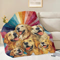 Golden Retriever Throw Blanket Golden Retriever Puppy Stuff Gifts for Dog Lover Kids Girls Boys Adults Women Men Soft Cozy Warm Plush Fluffy Fuzzy Fleece Blanket Decor 50''X60''