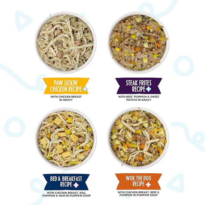 Weruva Meals 'n More Wet Dog Food, Doggie Duo Trial Variety Pack, 3.5oz Cup, Pack of 4