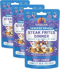 Weruva Dog Freeze Dried, Steak Frites Dinner with Sirloin Tip, Egg, Pumpkin & Sweet Potato, 1oz Bag (Pack of 3)
