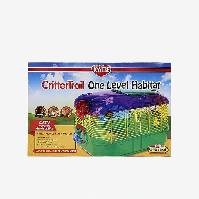 Kaytee CritterTrail One Level Habitat for Pet Gerbils, Hamsters or Mice