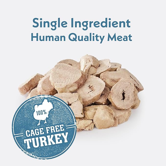 Fresh Is Best Turkey Heart Fillets Freeze Dried Dog Treats – Raw Freeze Dried Treats for Dogs & Cats in Resealable Zipper Bag – High-Protein Single Ingredient – Made in The USA