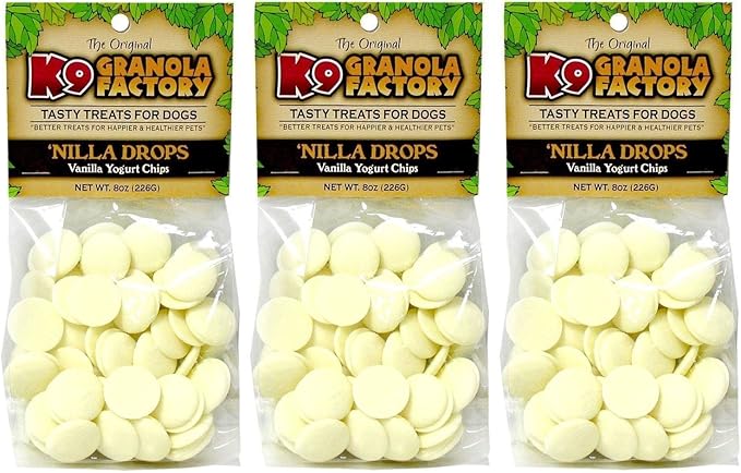 K9 Granola Factory Nilla Drops Dog Treats, 8 Ounces, Made in The USA (3 Pack)