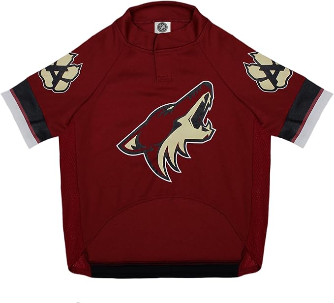 Pets First NHL Arizona Coyotes Jersey for Dogs & Cats, Large. - Let Your Pet Be A Real NHL Fan!
