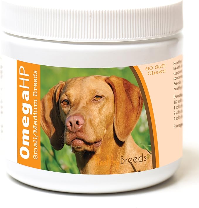 Healthy Breeds Vizsla Omega HP Fatty Acid Skin and Coat Support Soft Chews 60 Count