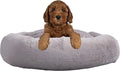 PETMAKER Dog Bed - Donut Bed for Medium Pets - Dog Bed with Removable Washable Cover and Anti-Slip Bottom - Puppy Essentials (Gray)
