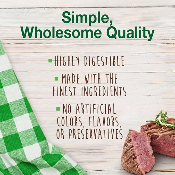 Nylabone Healthy Edibles Natural Dog Chews Long Lasting Meaty Center Beef Flavor Treats for Dogs, Small (12 Count) (Pack of 4)