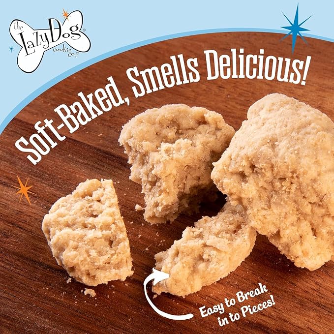 The Lazy Dog Cookie Co. Soft Dog Treats, Mutt Mallows Roasted Vanilla, for Small, Medium and Large Dogs, Wheat-Free, Baked in The USA, 5 oz. (Pack of 3) Vanilla